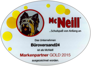 Büroversand24 (schulversand24om) als McNeill Markenpartner Gold ausgezeichnet